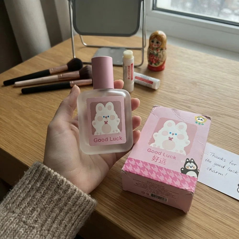30ML Khaki Girl Good Luck Rabbit Perfume Eau De Toilette Clean Soft Long Lasting Cotton Floral Fragrance For Women Daily Use