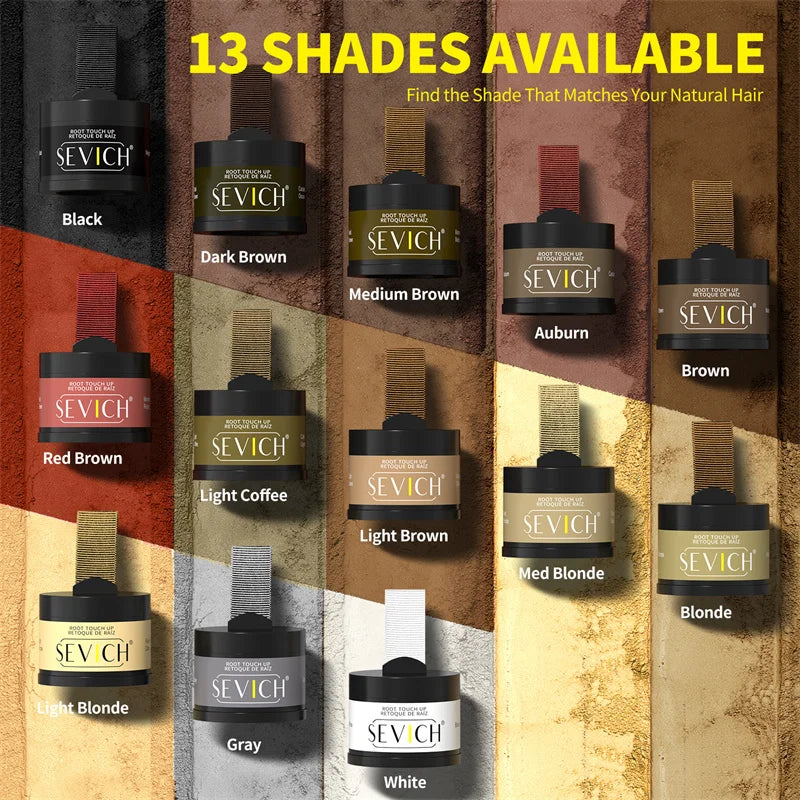 Sevich Hair Shadow Powder 13 Color Instantly Hair Line Powder Women Men Makeup Hair Concealer Natural Cover Hairline Powder
