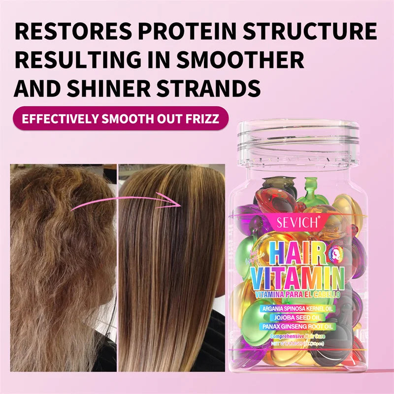 MIX Hair Vitamin Capsule Hair Treatment Oil Fast Restore Frizzy Hair Soft Smooth Shiny Keratin Complex Oil Hair Care Capsules - AliExpress 66