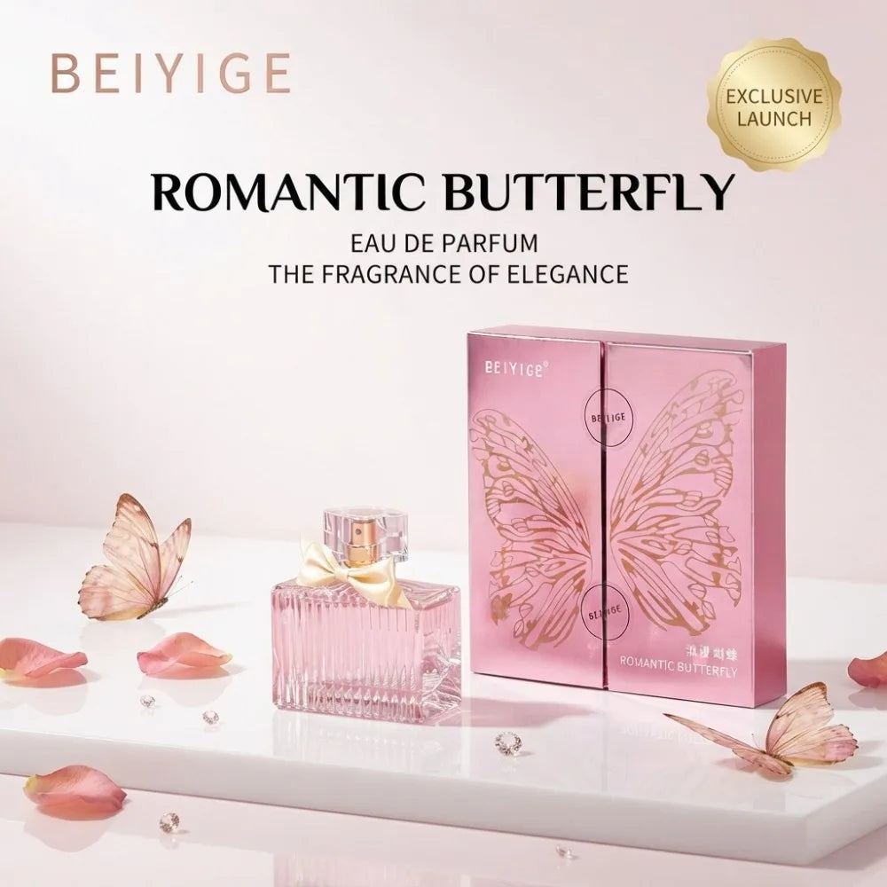 50ML Romantic Butterfly Perfume Gift Box Set Eau De Toilette Elegant Charming Long Lasting Floral Fruity Fragrance For Women