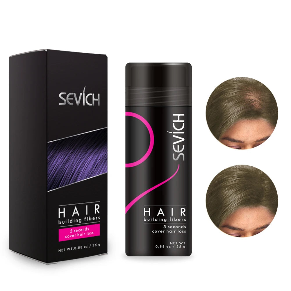 Sevich Hair Building Fibers Keratin Thicker Anti Hair Loss Products Concealer Refill Thickening Hair Fiber Powders Growth 25g