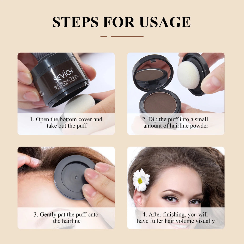 SEVICH Hairline Powder Black Blonde Root Cover Up 4G