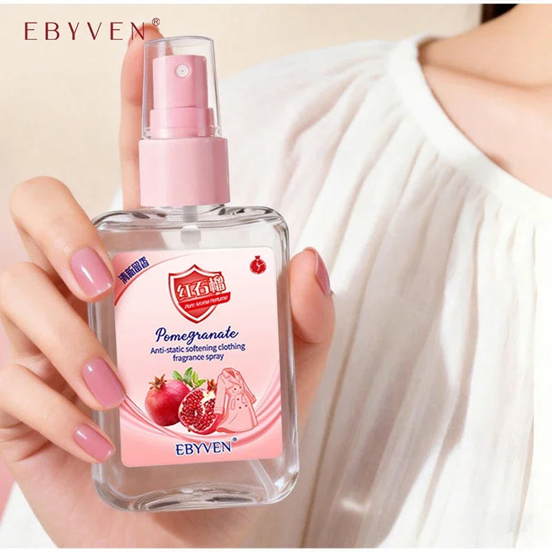 Clothing Fragrance Spray,Closet Fabric Anti-Static Deodorizing Mist,Long-Lasting Odor Eliminator,Camellia /Pomegranate Scent