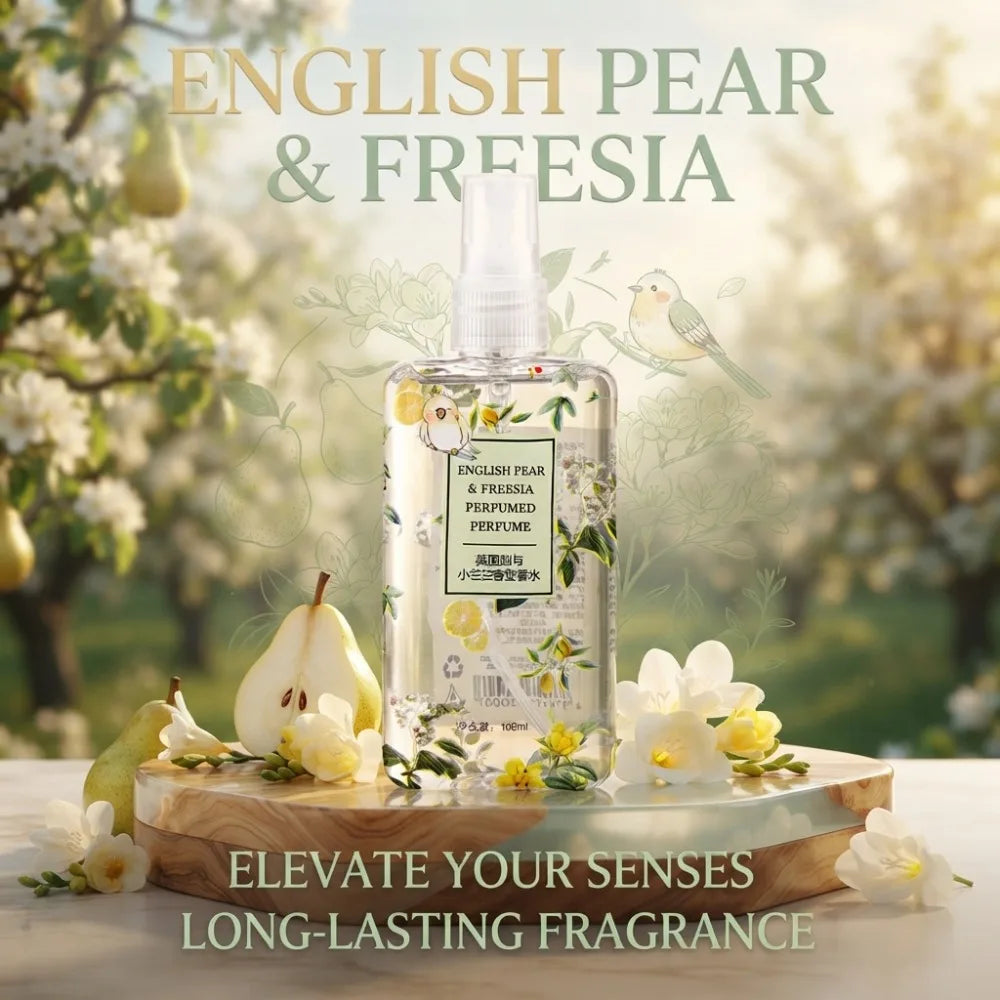 100ML English Pear And Freesia Body Mist Perfume Fresh Fruity Floral Scent Long Lasting Fragrance For Deodorant Daily Dating