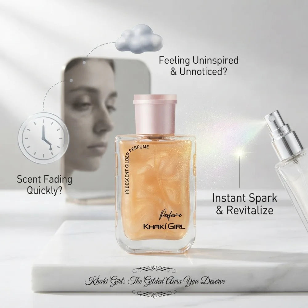 Iridescent Gilded Perfume for Women 50ml EDT Shimmering Golden Liquid Long Lasting Sweet Floral Musk Fragrance Elegant Gift