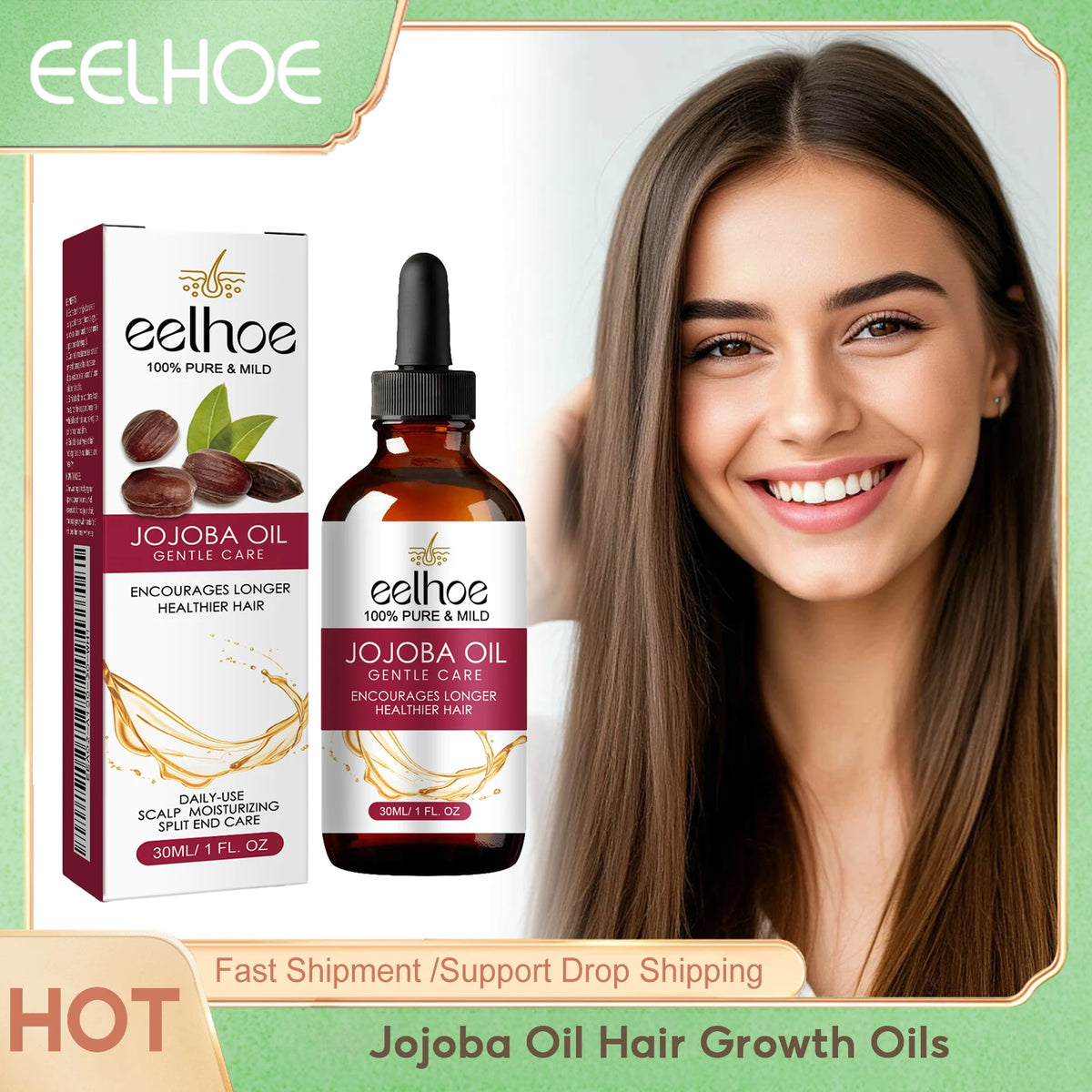 Eelhoe Jojoba Oil Hair Growth Serum Reduce Loss Scalp Treatment More Thicker Keep Regrowth Oil Control Hair Nourish Essencial Oi - AliExpress 66