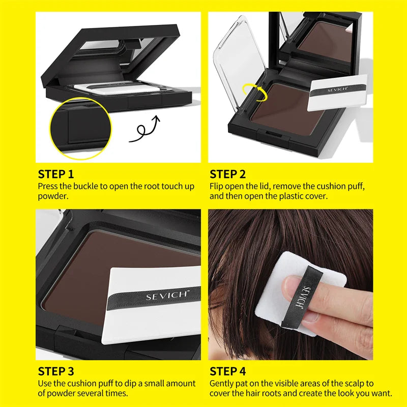 Sevich 5 Colors Concealer Hair Powder Waterproof Black Hairline Shadow Powder Edge Control Hair Concealer Hairline Powder 12g - AliExpress 66