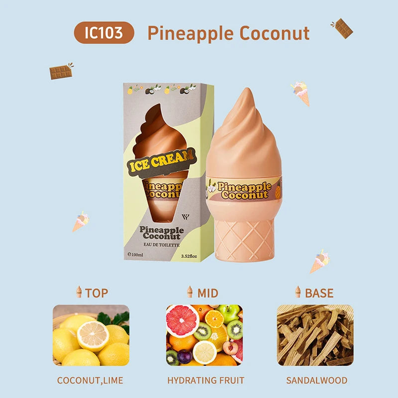 Sweet Ice Cream Perfume For Women, Delicious Gourmand Fragrance With Bergamot, Long Lasting Vanilla Perfume Oil Eau De Toilette - AliExpress 66