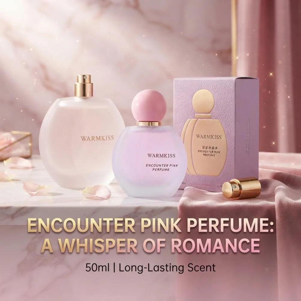 50ml Encounter Pink Women Perfume Long Lasting Mild Sweet Floral Light Scent Frosted Round Bottle Girly Daily Dating Fragrance