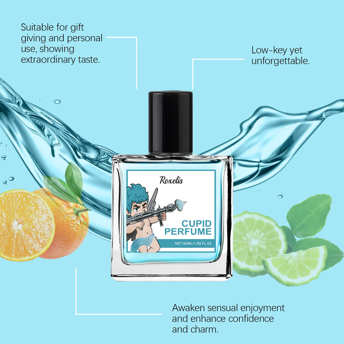 Cupid Perfume for Men,Pheromones fragrance&Natural Plant Extract Scent Base,Long Lasting Scent Formula&Cupid Vibe Perfume, Enhance Social Charm,Fresh Aquatic Woody Unisex Fragrance&50ml Portable Square Bottle,Ideal for All Scenarios - AliExpress 66