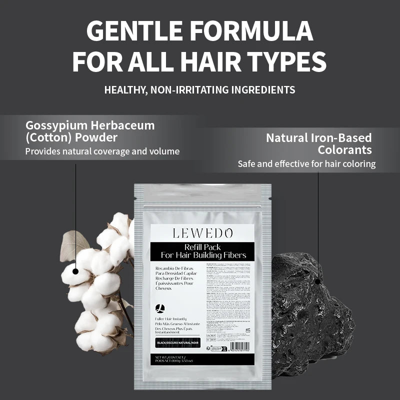 Hair Fiber 100g Natural Hair Thickening Fibers Hair Building Fiber Spray for Balding Areas Fills Part Lines Refill Bag Powder - AliExpress 66