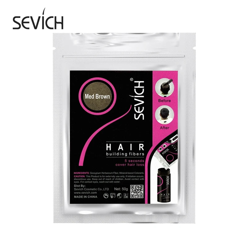 Sevich 10 Colors Hair Fiber 50g Hair Building Fiber Powder Keratin Instant Hair Growth Fiber Refill Hair Loss Hair Care Product - AliExpress 66