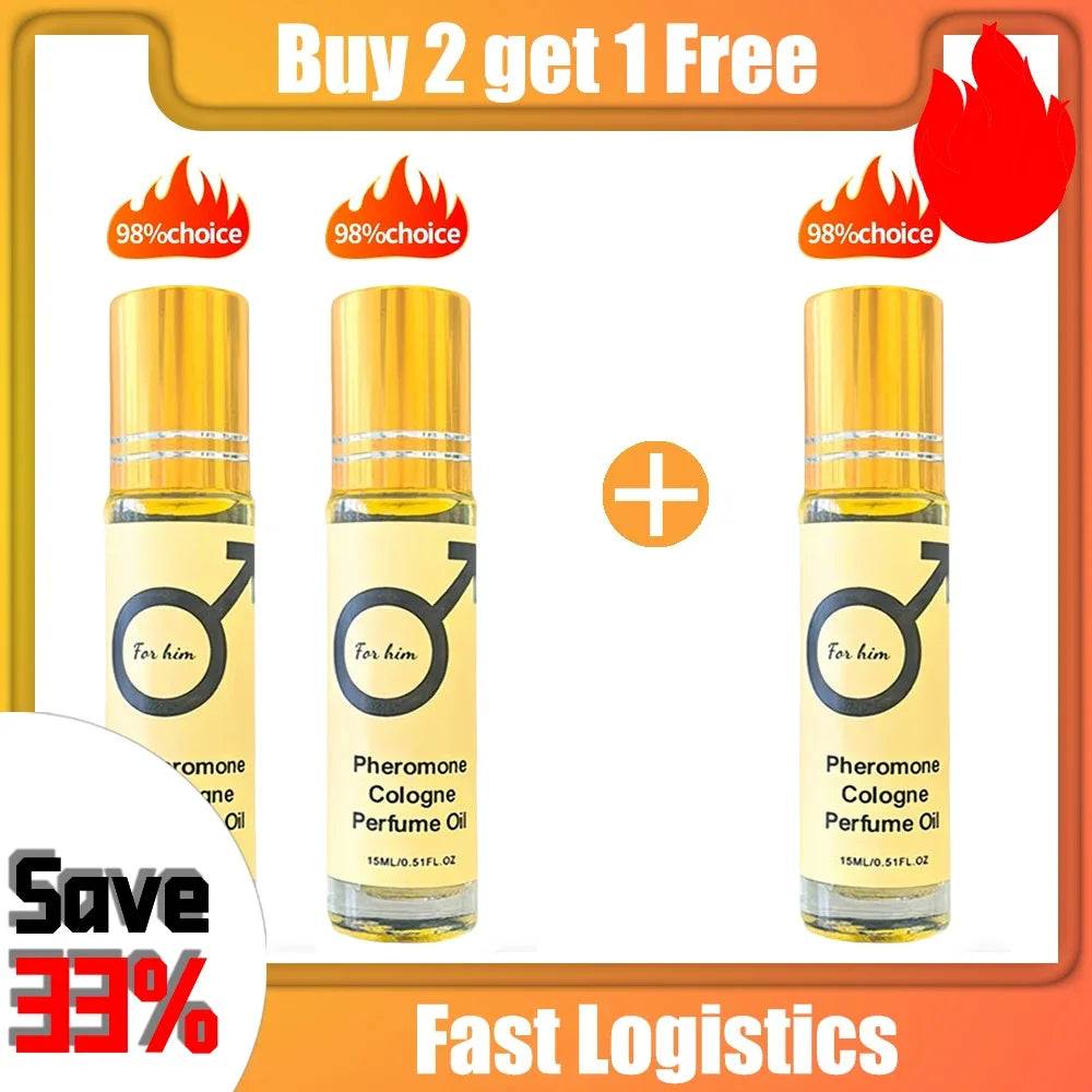 Men's Pheromone Cologne Essential Oil¡ªMen's Cologne with Woody Fragrance, Long-Lasting Scent, Roll-On Design, Lightweight*¡ª