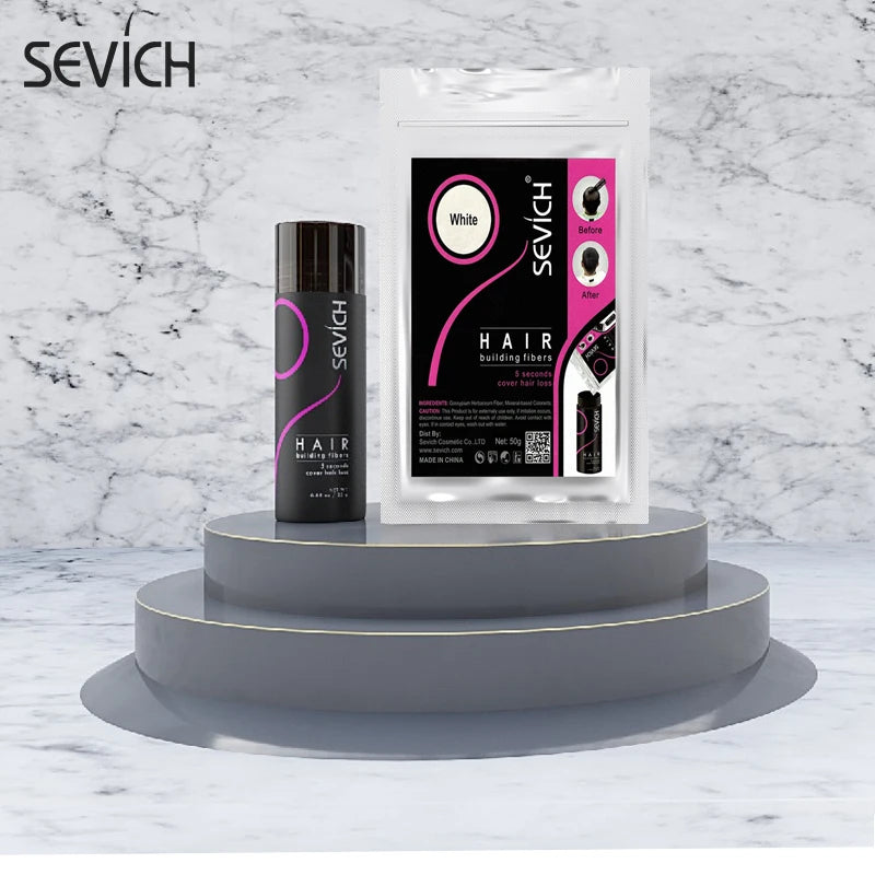 Sevich 10 Colors Hair Fiber 50g Hair Building Fiber Powder Keratin Instant Hair Growth Fiber Refill Hair Loss Hair Care Product - AliExpress 66