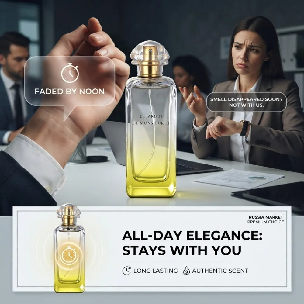 Gradient Yellow Square Bottle Unisex Perfume Long Lasting Fresh Fruity Floral Light Scent Daily Office Fragrance For Men Women